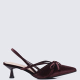 Morvella Comfy Heels In Mauve TaupeHeels - myballerine