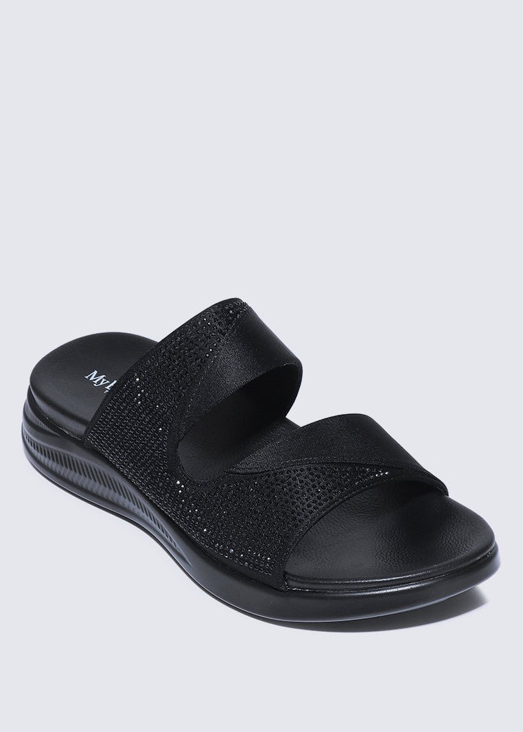 My Soft Steps Comfy Sandals In BlackShoes - myballerine