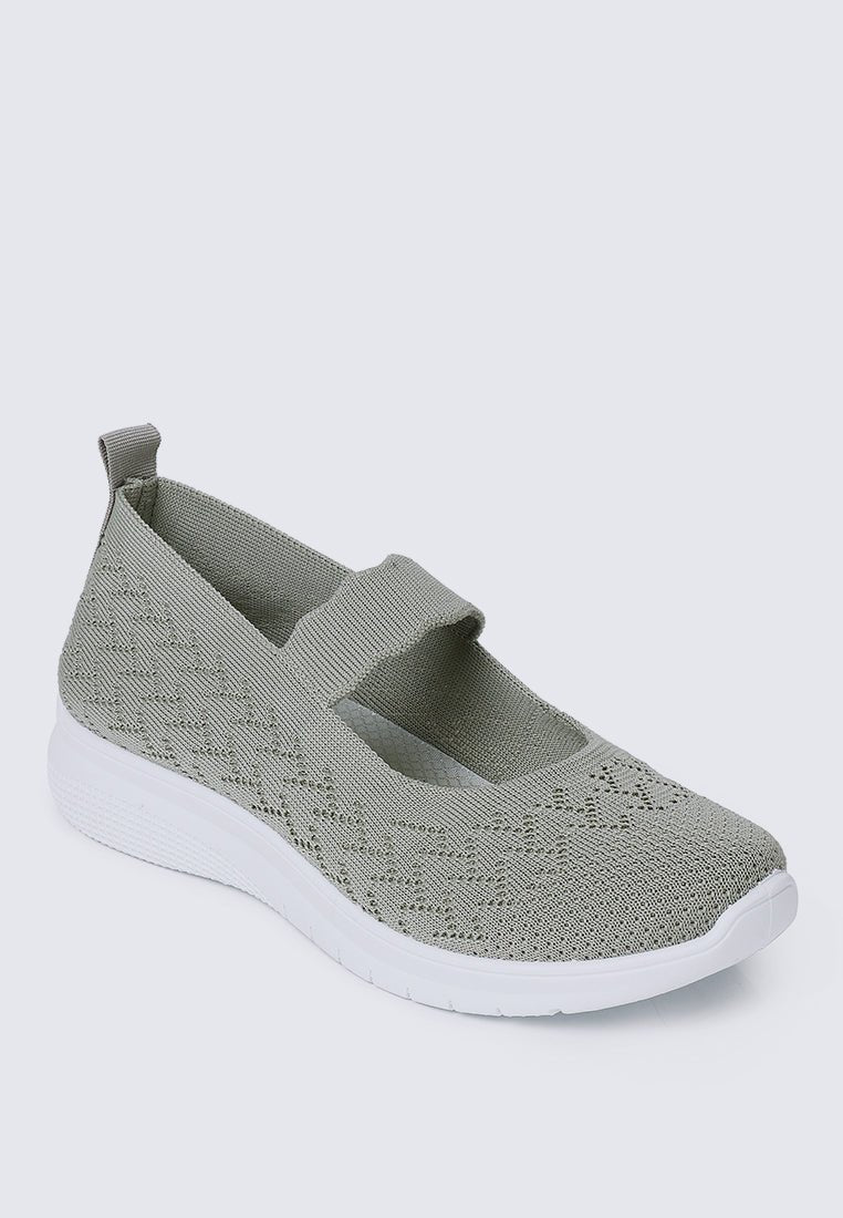 My Steps Comfy Sneakers In Sage GreenShoes - myballerine