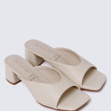Nami Ultra WideFit Comfy Heels In BeigeHeels - myballerine