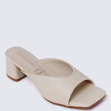 Nami Ultra WideFit Comfy Heels In BeigeHeels - myballerine