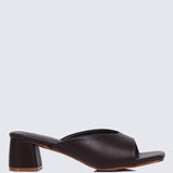 Nami Ultra WideFit Comfy Heels In EspressoHeels - myballerine