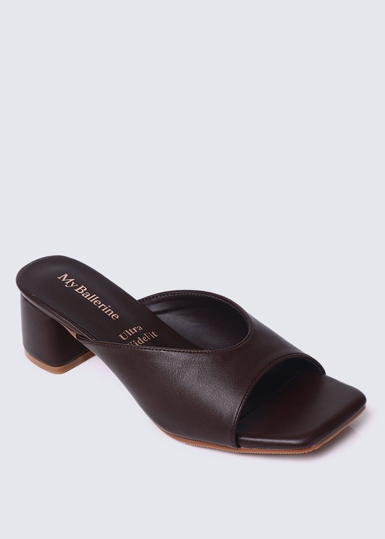 Nami Ultra WideFit Comfy Heels In EspressoHeels - myballerine