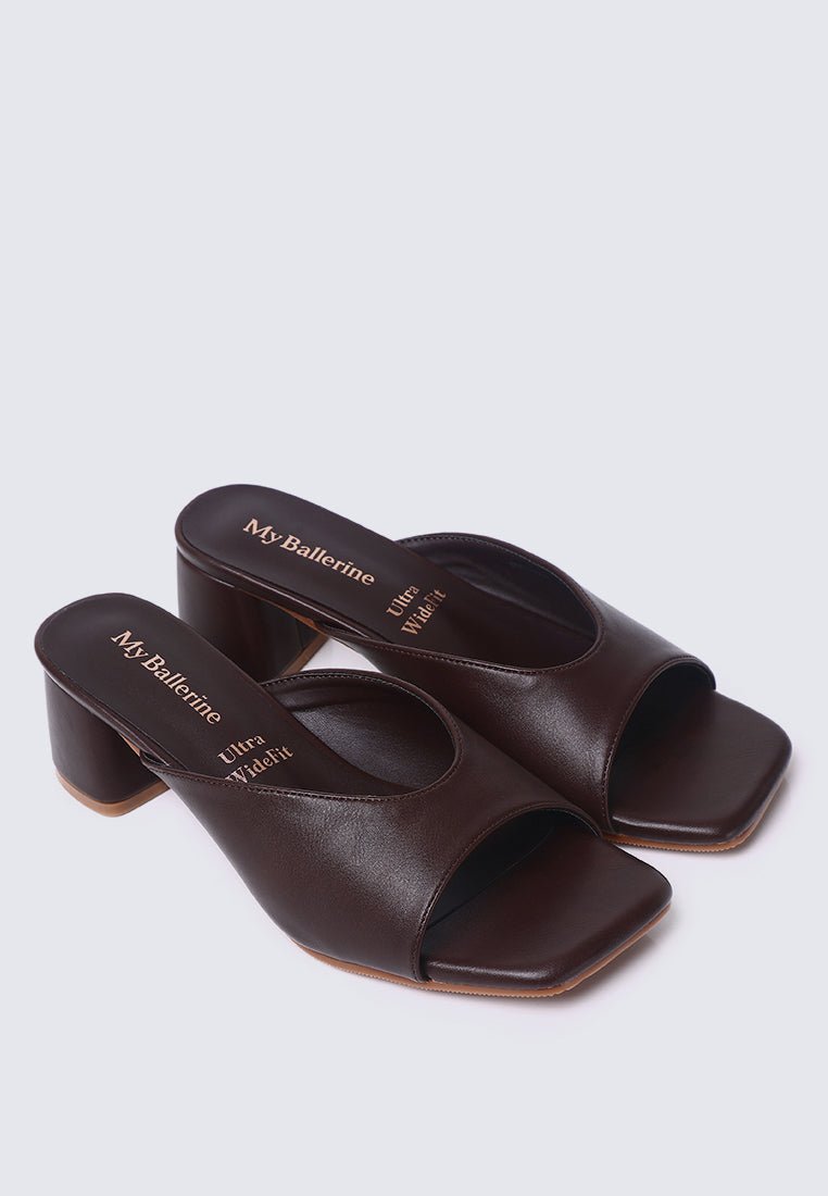 Nami Ultra WideFit Comfy Heels In EspressoHeels - myballerine