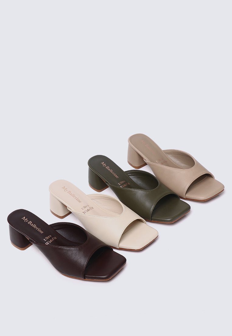 Nami Ultra WideFit Comfy Heels In NudeHeels - myballerine