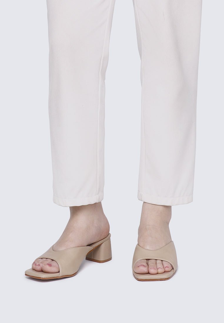 Nami Ultra WideFit Comfy Heels In NudeHeels - myballerine