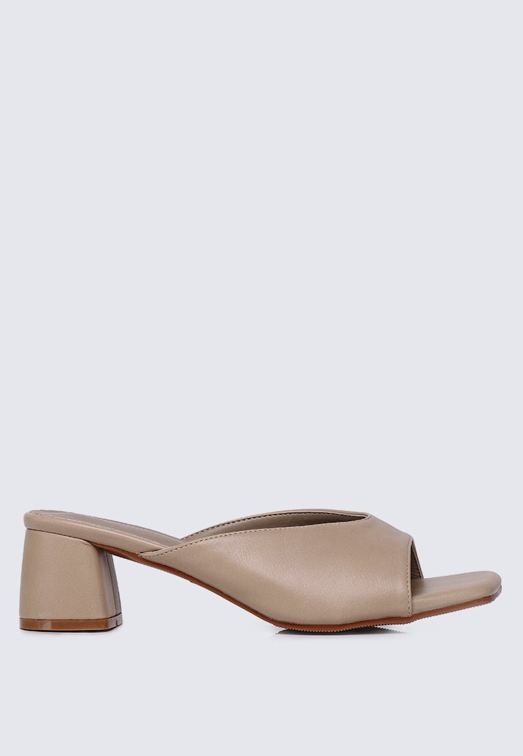 Nami Ultra WideFit Comfy Heels In NudeHeels - myballerine