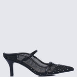 Natasha Comfy Heels In BlackHeels - myballerine