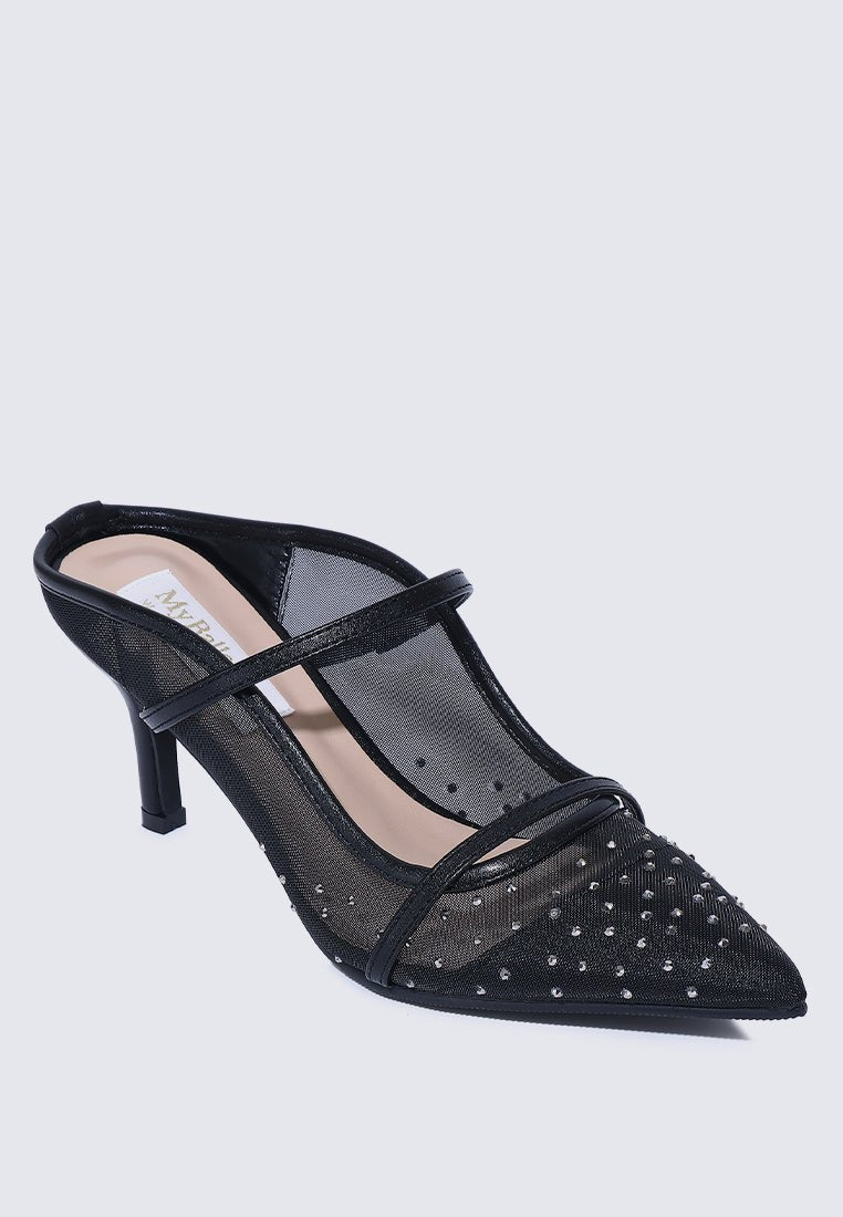Natasha Comfy Heels In BlackHeels - myballerine