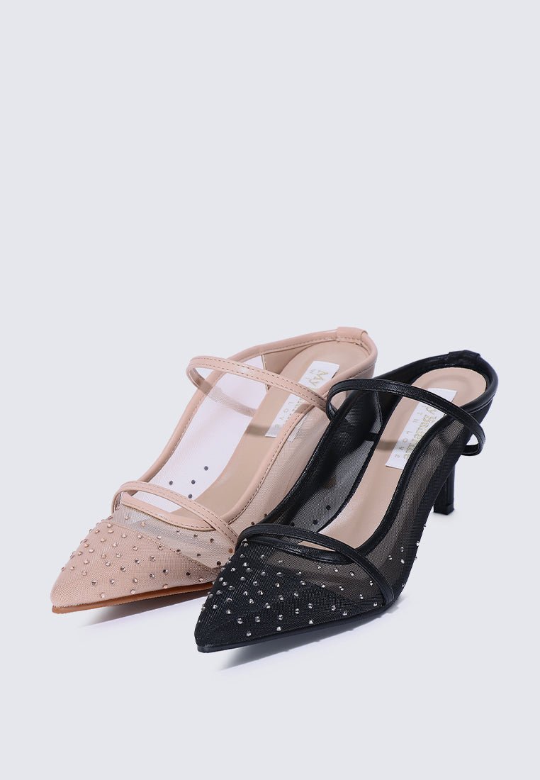 Natasha Comfy Heels In BlackHeels - myballerine