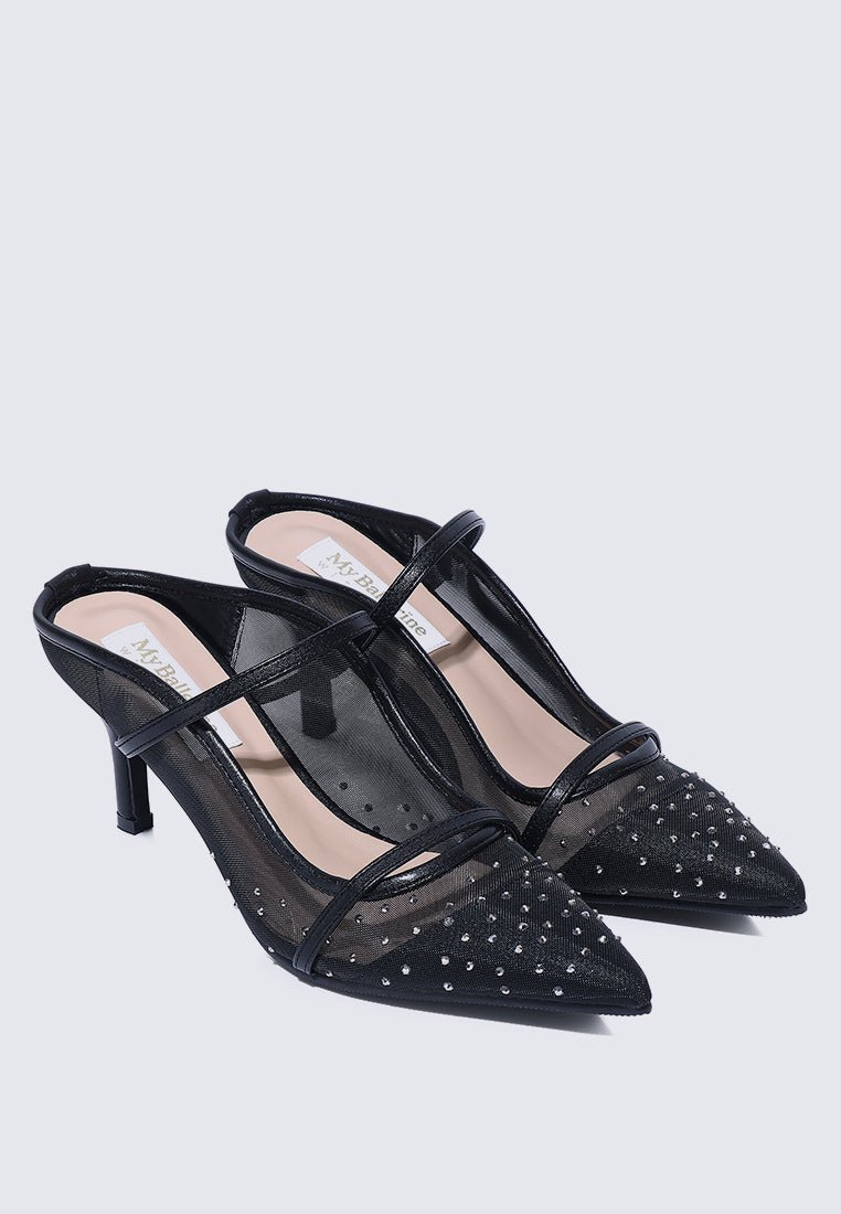 Natasha Comfy Heels In BlackHeels - myballerine