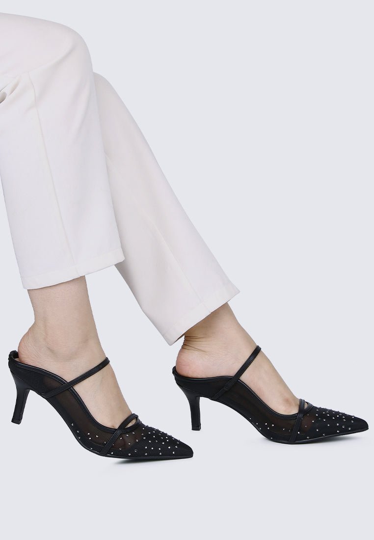 Natasha Comfy Heels In BlackHeels - myballerine