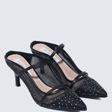 Natasha Comfy Heels In BlackShoes - myballerine