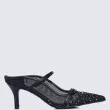 Natasha Comfy Heels In BlackShoes - myballerine