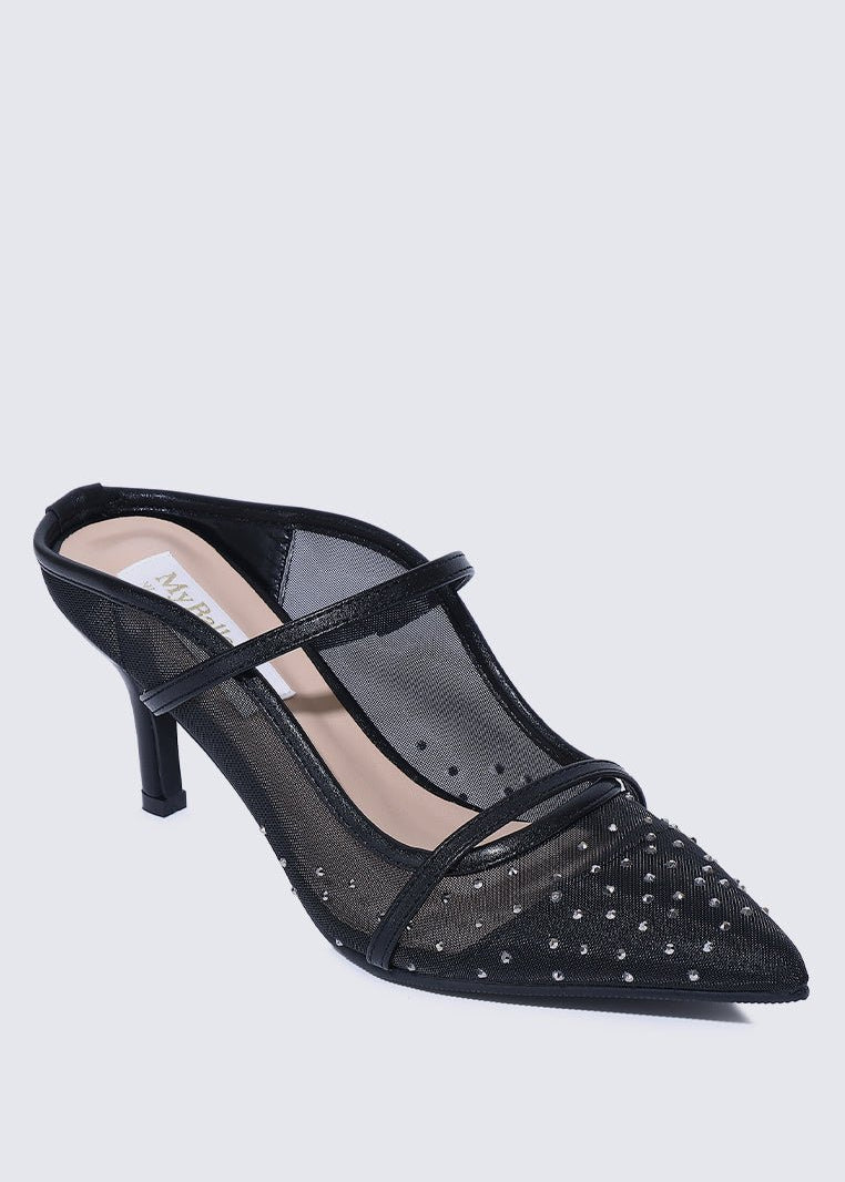 Natasha Comfy Heels In BlackShoes - myballerine