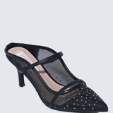Natasha Comfy Heels In BlackShoes - myballerine