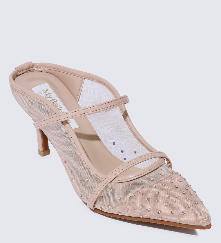 Natasha Comfy Heels In NudeShoes - myballerine