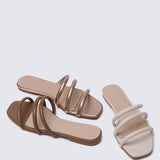 Nevaeh Comfy Sandals In BeigeShoes - myballerine