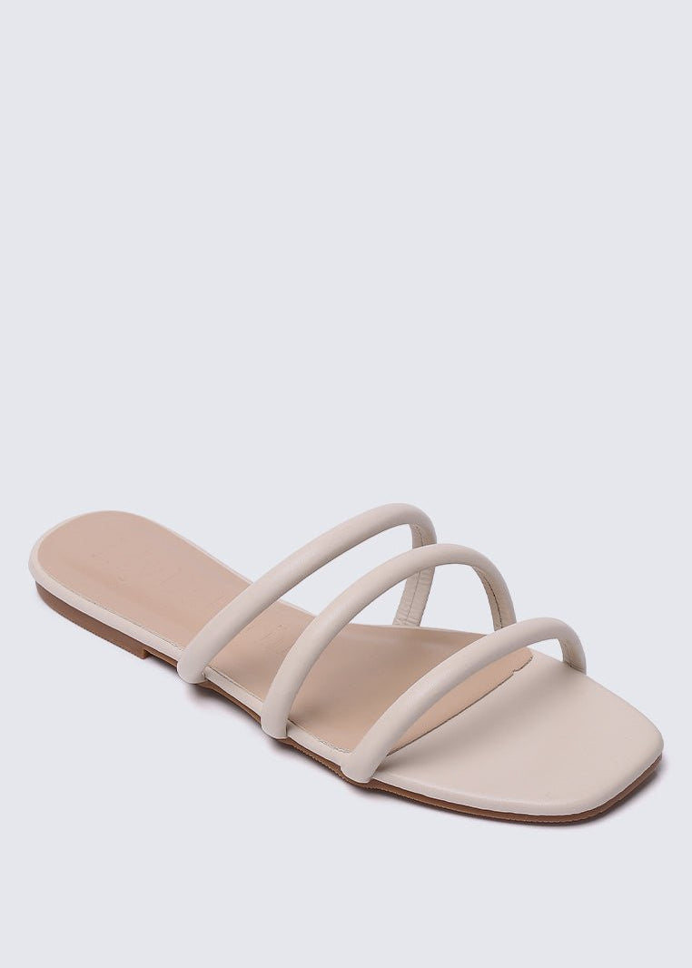 Nevaeh Comfy Sandals In BeigeShoes - myballerine