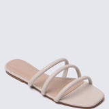 Nevaeh Comfy Sandals In BeigeShoes - myballerine