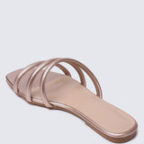 Nevaeh Comfy Sandals In Rose GoldShoes - myballerine