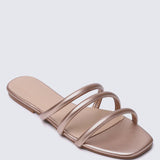 Nevaeh Comfy Sandals In Rose GoldShoes - myballerine