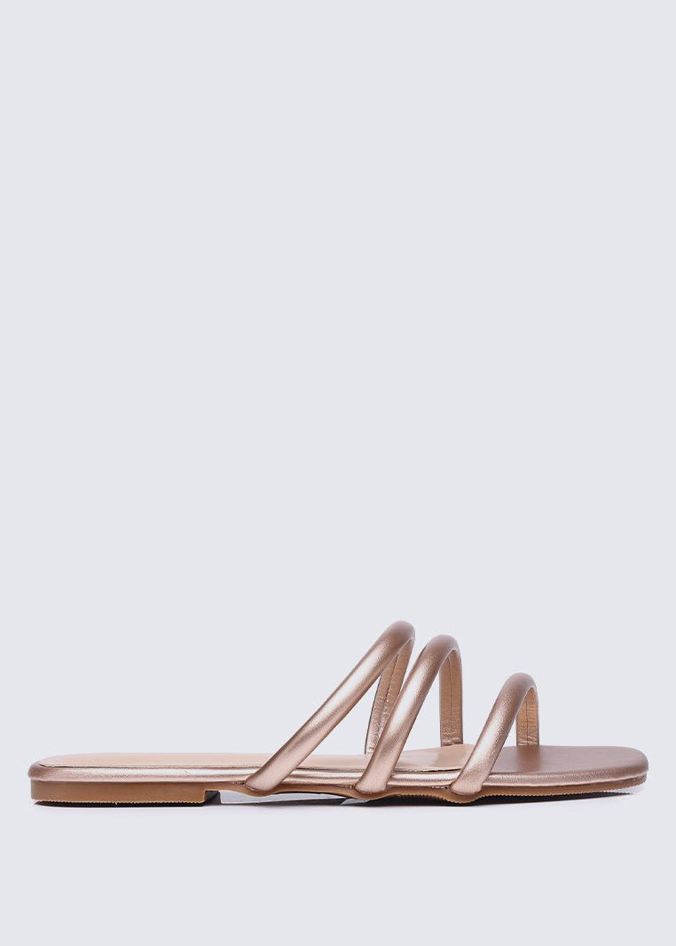 Nevaeh Comfy Sandals In Rose GoldShoes - myballerine