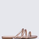 Nevaeh Comfy Sandals In Rose GoldShoes - myballerine