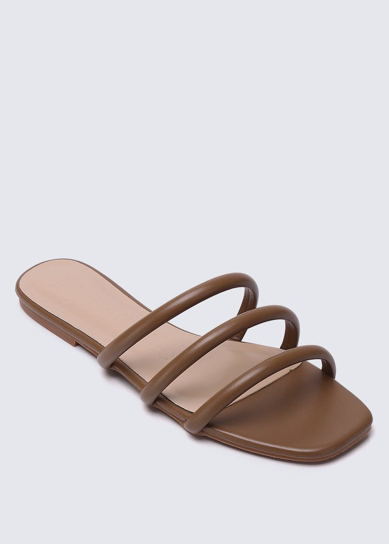 Nevaeh Comfy Sandals In TaupeShoes - myballerine