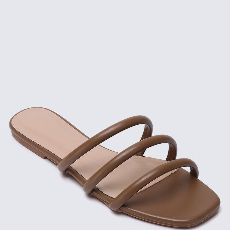 Nevaeh Comfy Sandals In TaupeShoes - myballerine