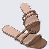Nevaeh Comfy Sandals In TaupeShoes - myballerine