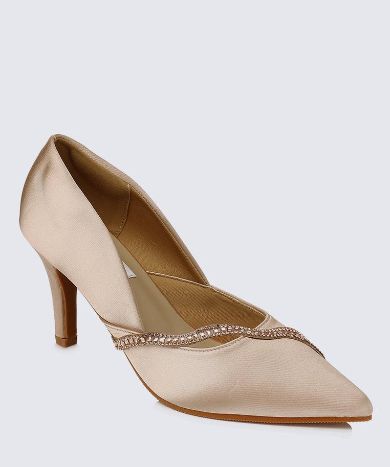 Nicole Comfy Pumps In ChampagneShoes - myballerine