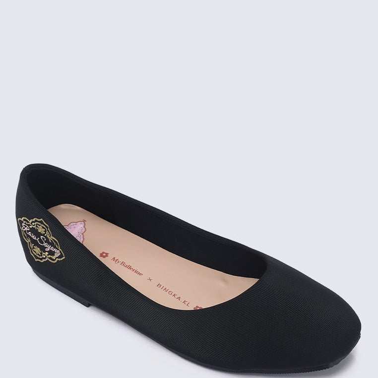 Oh, To Be Loved Comfy Ballerina In BlackShoes - myballerine