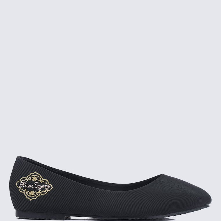 Oh, To Be Loved Comfy Ballerina In BlackShoes - myballerine