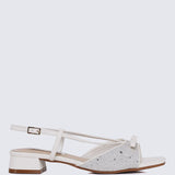 Ophelia Comfy Sandals In IvoryHeels - myballerine