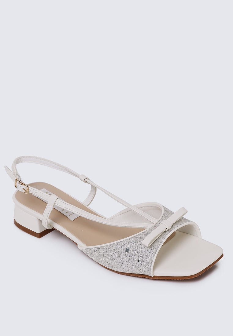 Ophelia Comfy Sandals In IvoryHeels - myballerine