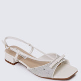 Ophelia Comfy Sandals In IvoryHeels - myballerine