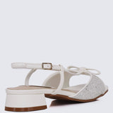 Ophelia Comfy Sandals In IvoryHeels - myballerine
