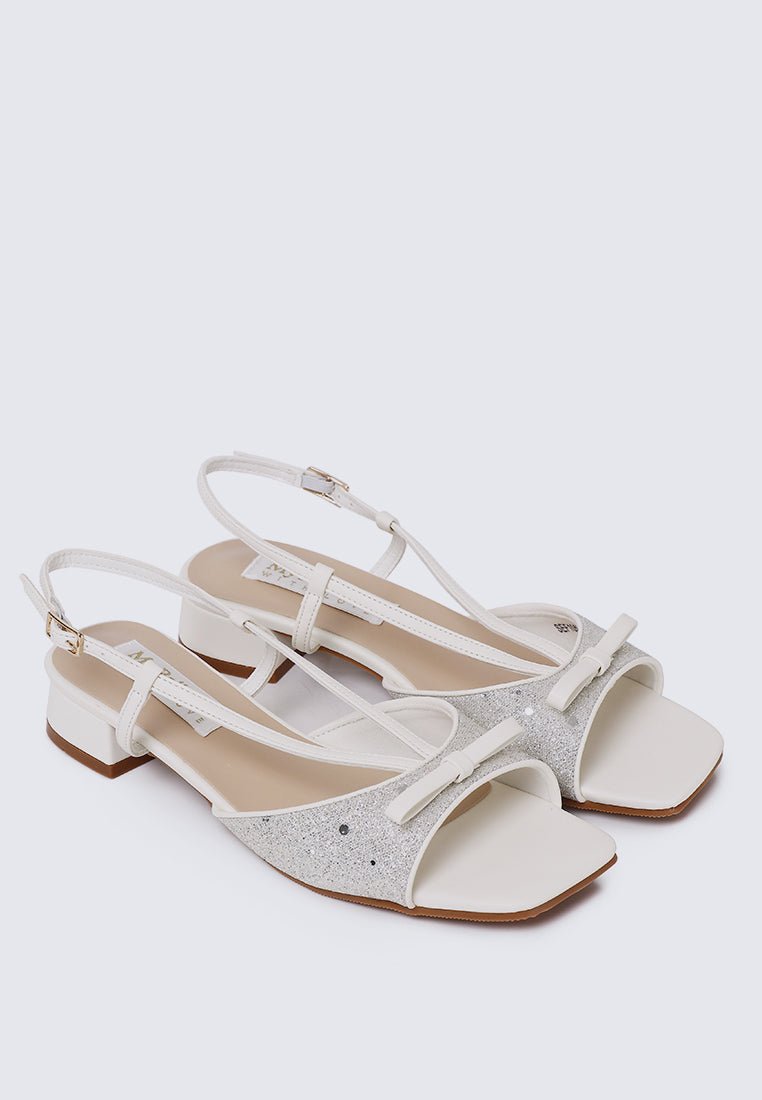 Ophelia Comfy Sandals In IvoryHeels - myballerine
