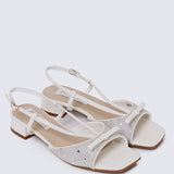 Ophelia Comfy Sandals In IvoryHeels - myballerine