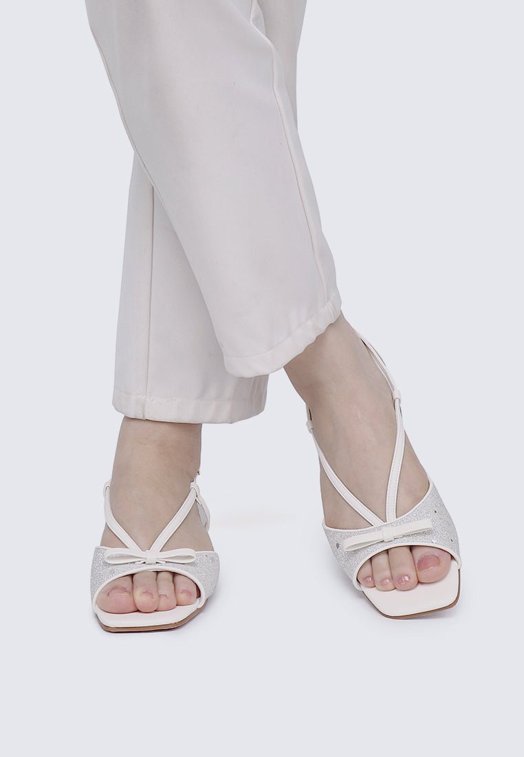 Ophelia Comfy Sandals In IvoryHeels - myballerine