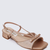 Ophelia Comfy Sandals In Rose GoldHeels - myballerine