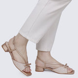 Ophelia Comfy Sandals In Rose GoldHeels - myballerine