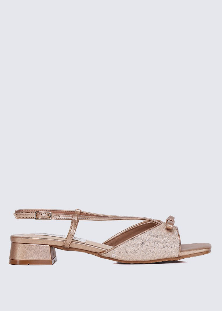 Ophelia Comfy Sandals In Rose GoldHeels - myballerine