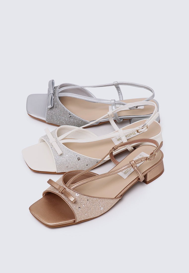 Ophelia Comfy Sandals In Rose GoldHeels - myballerine