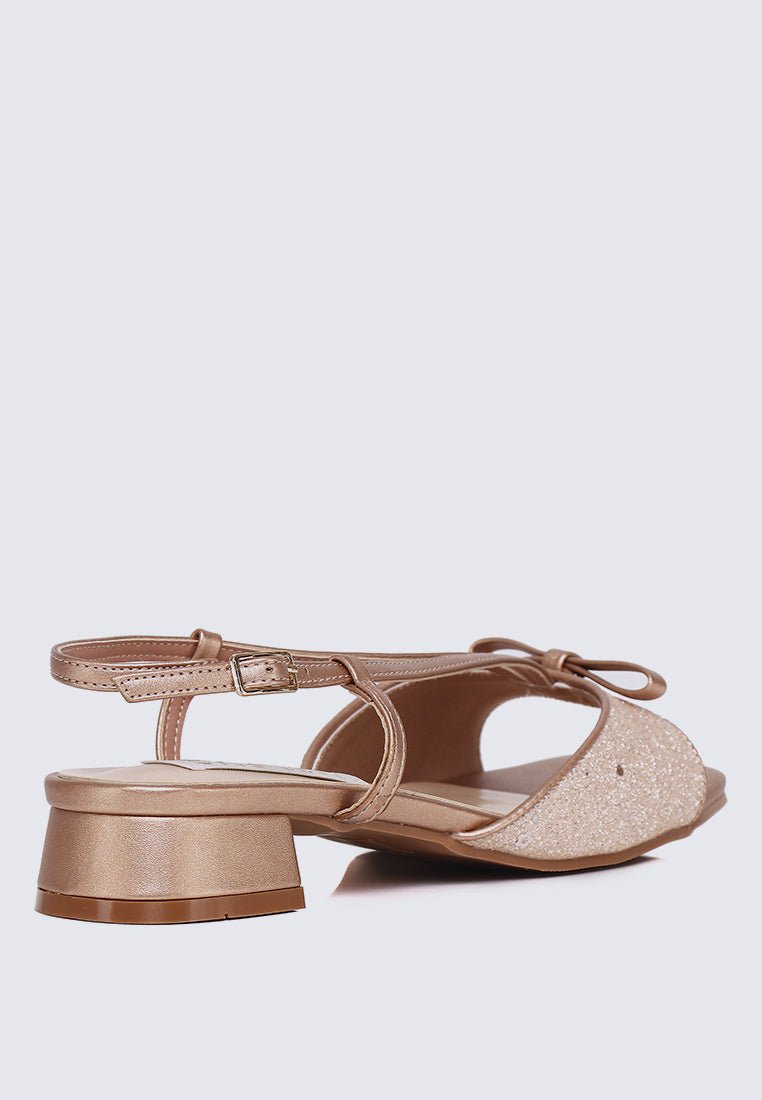 Ophelia Comfy Sandals In Rose GoldHeels - myballerine