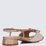 Ophelia Comfy Sandals In Rose GoldHeels - myballerine