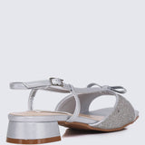 Ophelia Comfy Sandals In SilverHeels - myballerine