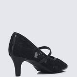 Oriah Comfy Heels In BlackHeels - myballerine
