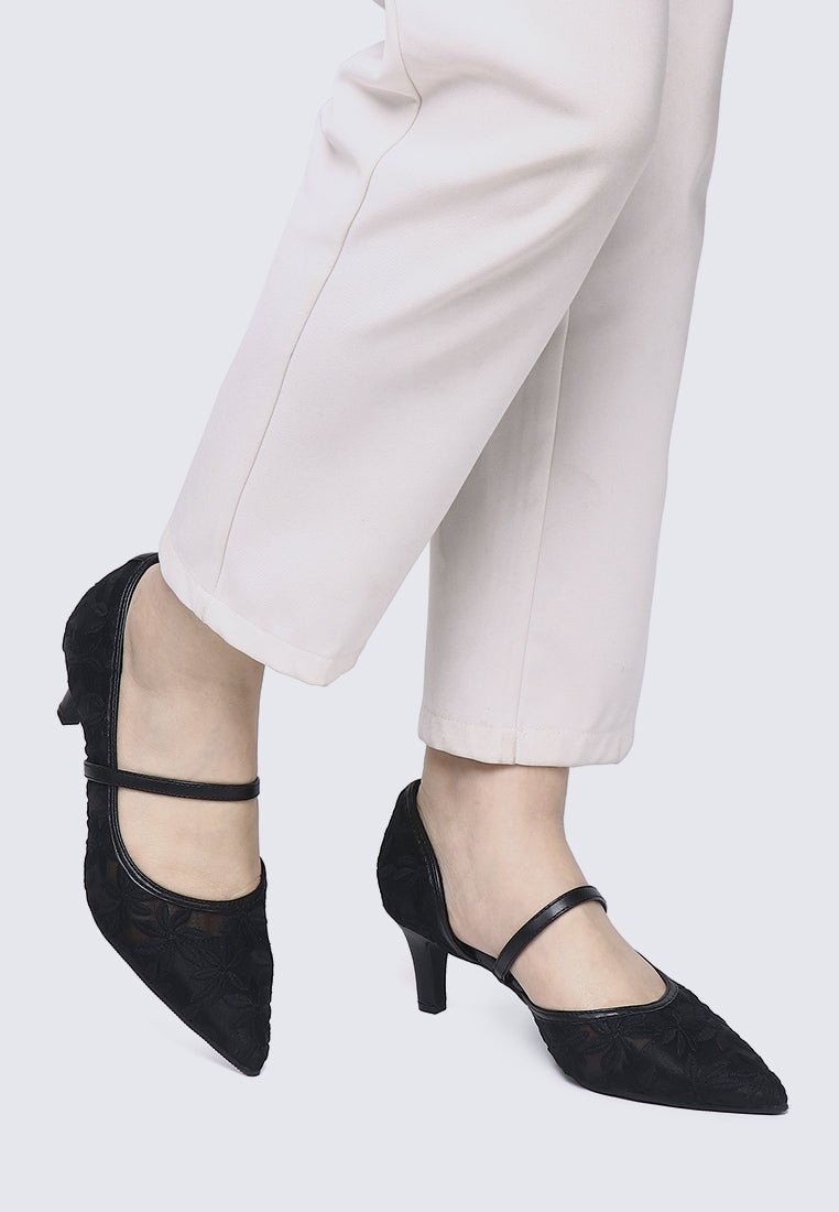 Oriah Comfy Heels In BlackHeels - myballerine